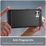 Husa de protectie Techsuit Carbon Silicone compatibil cu Nothing Phone (2), Negru