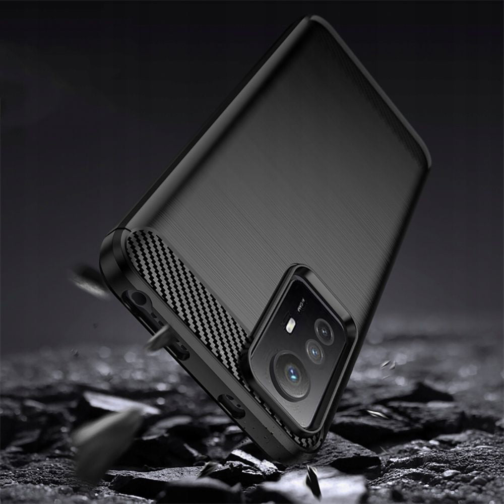 Husa de protectie Techsuit Carbon Silicone compatibil cu Xiaomi Redmi Note 12S, Negru