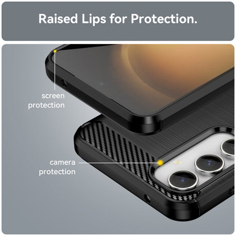 Husa de protectie Techsuit Carbon Silicone compatibil cu Samsung Galaxy S23 FE, Negru