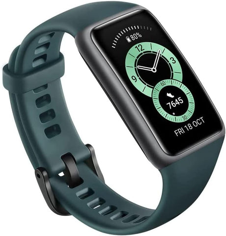 HUAWEI Band 6 fitnesz karkötő, Android/iOS, szilikon, Forrest Green