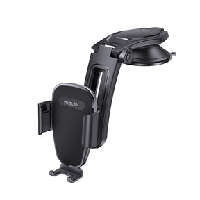 Suport Yesido (C130), Gravity Grip for Dashboard, Adjustable Suction Cup Holder, Negru