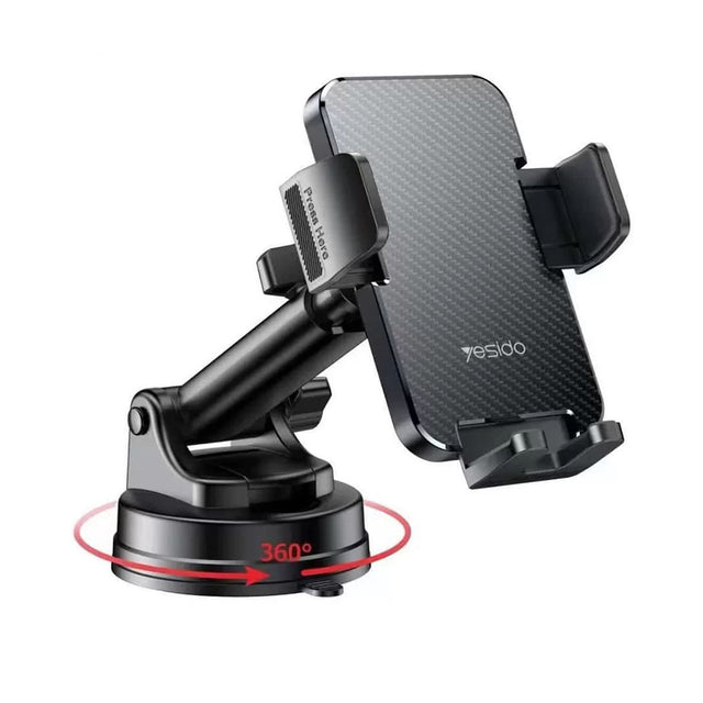 Suport Yesido (C173), for Windshield and Dashboard, Negru