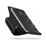 Techsuit Sports Armband (TH10), with Headphones Cable Clips, for Phones, max 7", Negru / Gray