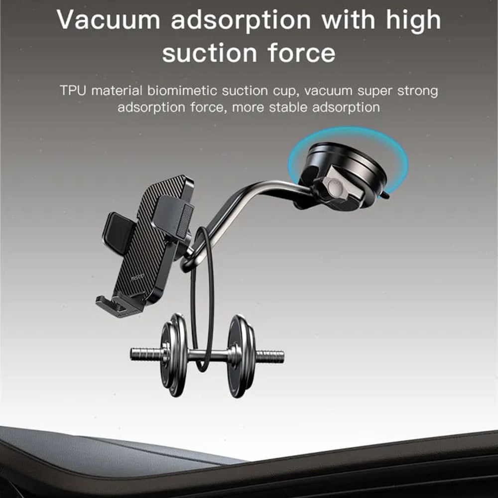 Suport Yesido (C172), for Windshield and Dashboard, 360 degree rotation, Negru