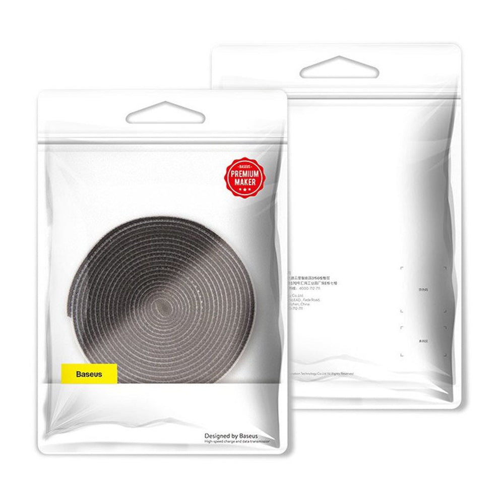 Gadget Baseus Cable Organizer (ACMGT-F01), 3M Velcro Adhesive Tape, Extra Strong, 3meters, Width 14mm, Indoor/Outdoor Use, Negru
