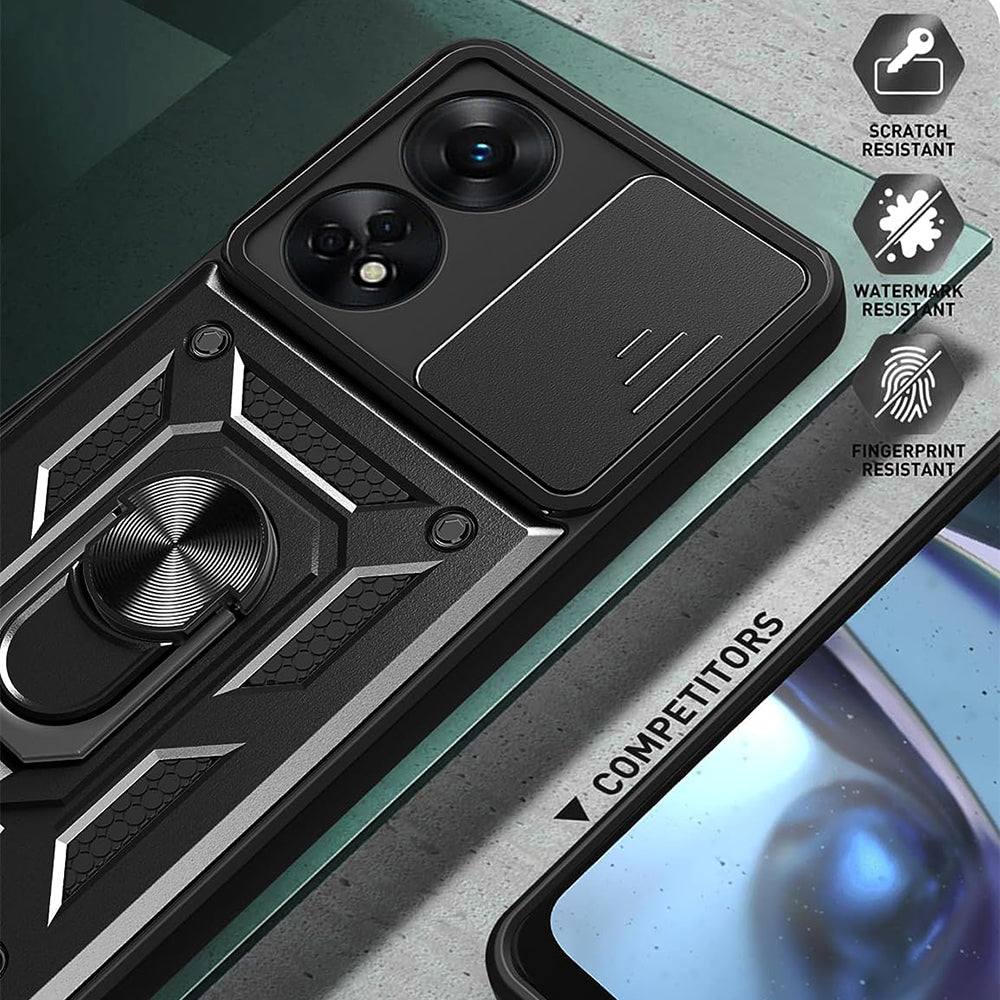 Husa de protectie Techsuit CamShield Series compatibil cu Oppo A98 5G, Negru