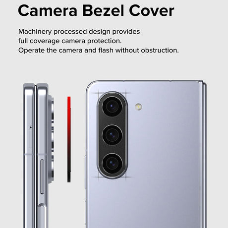 Folie de protectie Ringke Camera Styling compatibil cu Samsung Galaxy Z Fold5, Negru