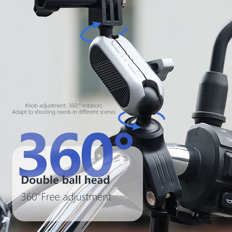 Suport Techsuit Sports Camera Riding (JX-008), GoPro Compatible, Aluminium Alloy, Gri