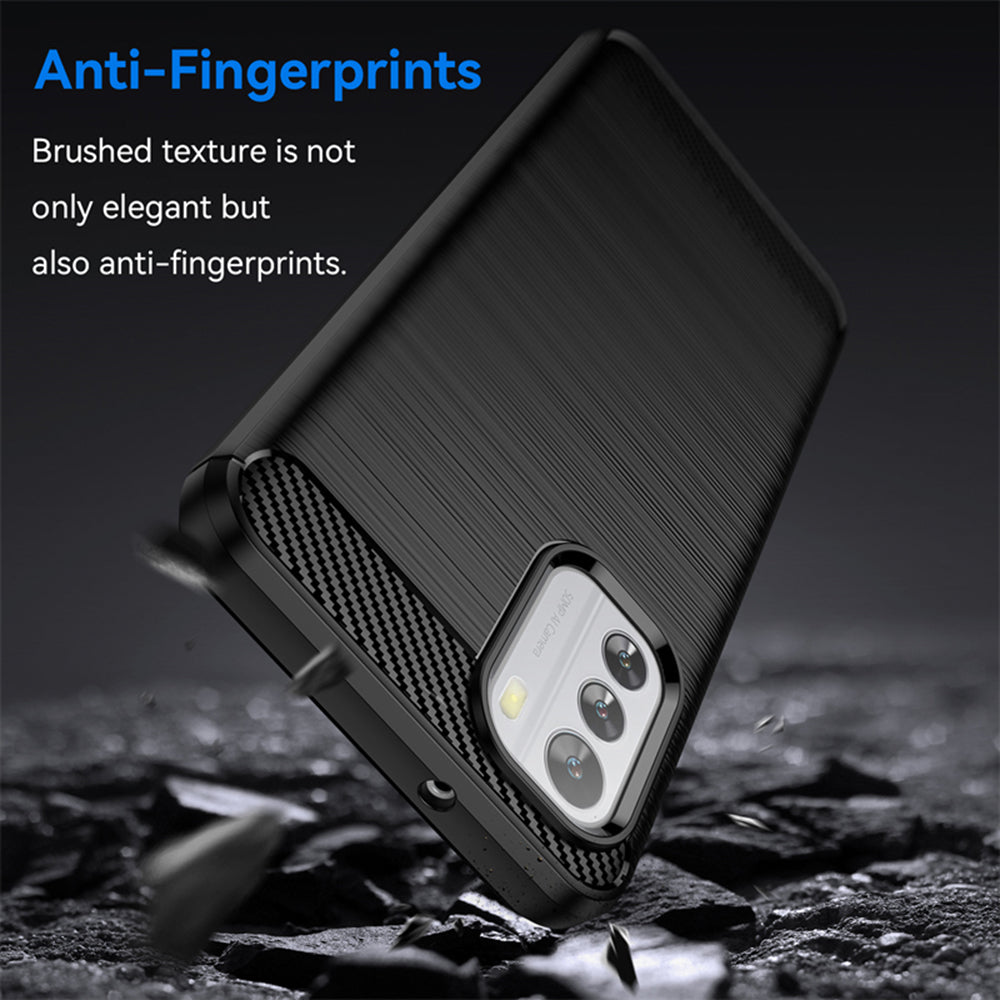 Husa de protectie Techsuit Carbon Silicone compatibil cu Nokia G42, Negru
