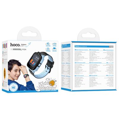Ceas inteligent pentru copii Hoco Y104, 4G GPS, WiFi, 700mAh, 1.69” cu functie de apelare - Albastru - NotebookGsm