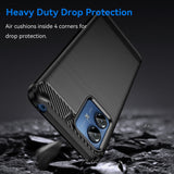 Husa de protectie Techsuit Carbon Silicone compatibil cu Motorola Moto G14, Negru