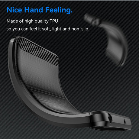 Husa de protectie Techsuit Carbon Silicone compatibil cu Motorola Moto G14, Negru