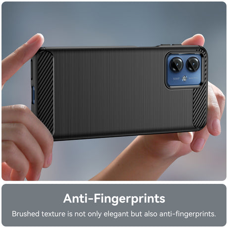 Husa de protectie Techsuit Carbon Silicone compatibil cu Motorola Moto G14, Negru