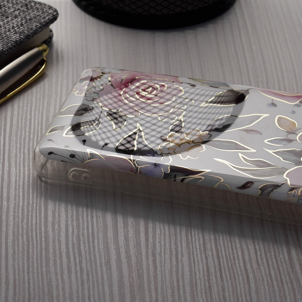 Husa de protectie Techsuit Marble Series compatibil cu iPhone 15 Plus, Chloe White