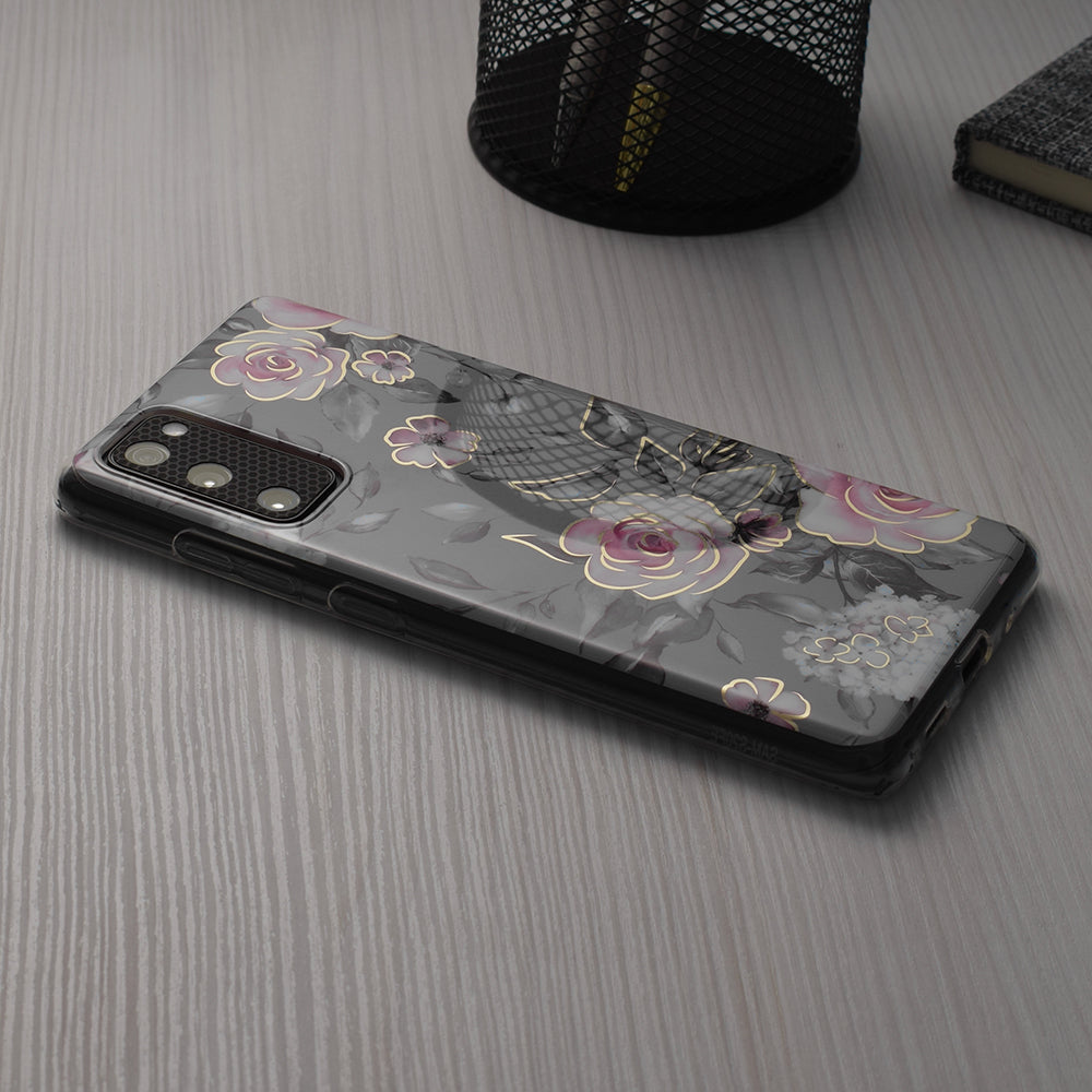 Husa de protectie Techsuit Marble Series compatibil cu iPhone 15 Pro, Bloom of Ruth Gray
