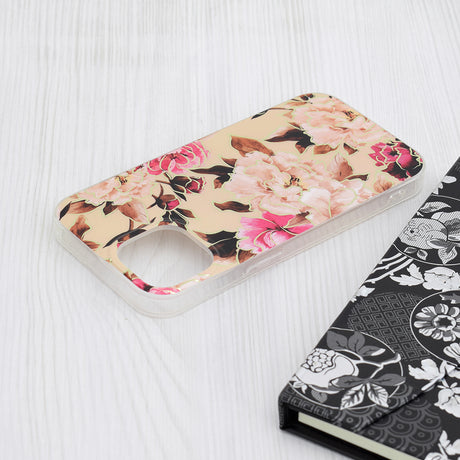 Husa de protectie Techsuit Marble Series compatibil cu iPhone 15, Mary Berry Nude