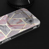 Husa de protectie Techsuit Marble Series compatibil cu iPhone 15 Plus, Roz Hex