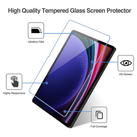 Husa de protectie tableta Lito 2.5D Classic Glass compatibil cu Samsung Galaxy Tab S9 / S9 FE, Transparent