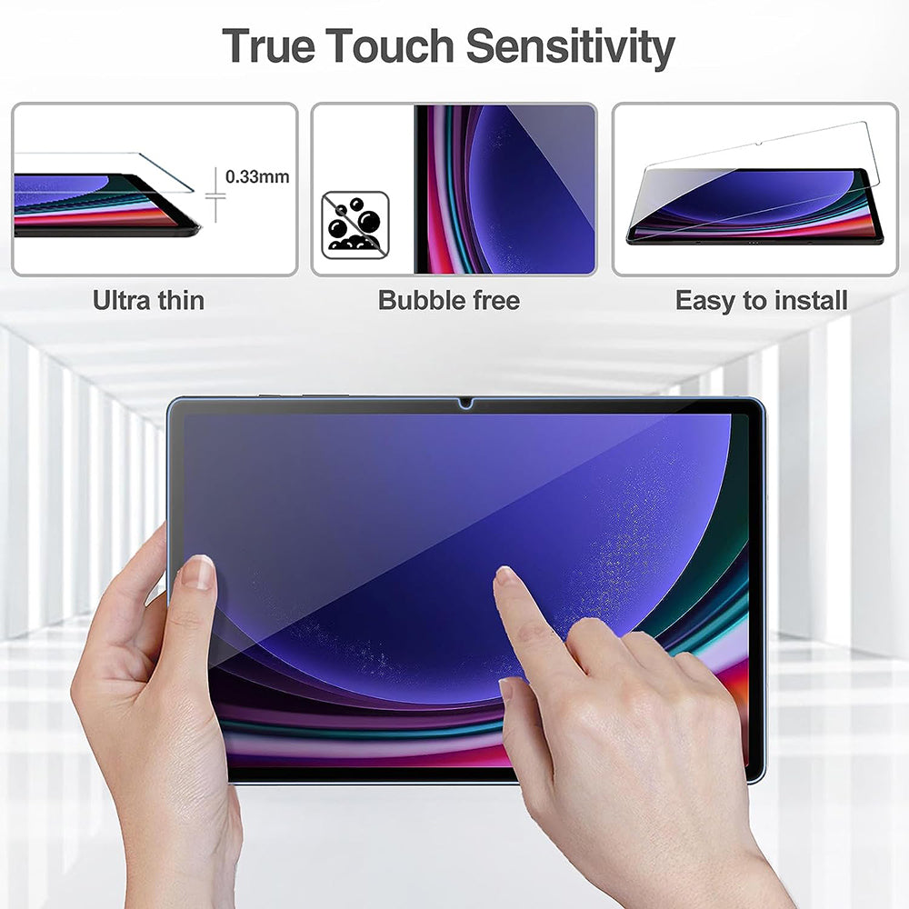 Husa de protectie tableta Lito 2.5D Classic Glass compatibil cu Samsung Galaxy Tab S9 Plus / S9 FE Plus / S10 Plus, Transparent