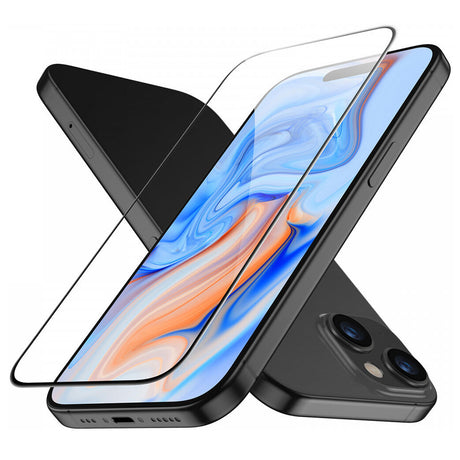 Folie de protectie ESR Tempered Glass compatibil cu iPhone 15, Negru