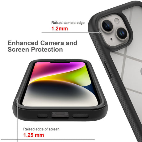 Folie de protectie Techsuit Defense360 Pro + compatibil cu iPhone 15 Plus, Negru