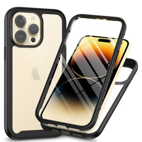 Folie de protectie Techsuit Defense360 Pro + compatibil cu iPhone 15 Pro, Negru