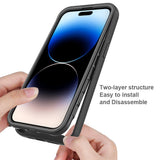 Folie de protectie Techsuit Defense360 Pro + compatibil cu iPhone 15 Pro, Negru