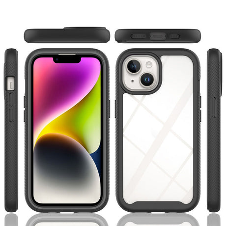 Folie de protectie Techsuit Defense360 Pro + compatibil cu iPhone 15 Plus, Negru