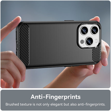Husa de protectie Techsuit Carbon Silicone compatibil cu iPhone 15 Pro, Negru