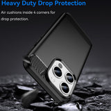 Husa de protectie Techsuit Carbon Silicone compatibil cu iPhone 15 Pro, Negru