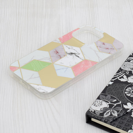 Husa de protectie Techsuit Marble Series compatibil cu iPhone 15 Pro Max, Mov Hex