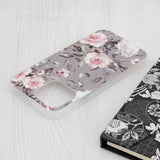 Husa de protectie Techsuit Marble Series compatibil cu iPhone 15 Pro Max, Bloom of Ruth Gray