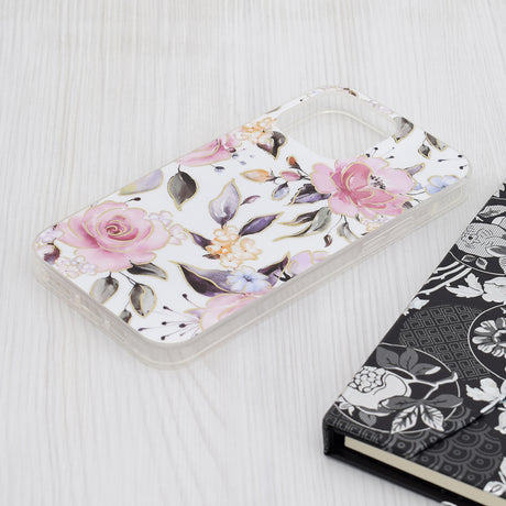 Husa de protectie Techsuit Marble Series compatibil cu iPhone 15 Pro Max, Chloe White