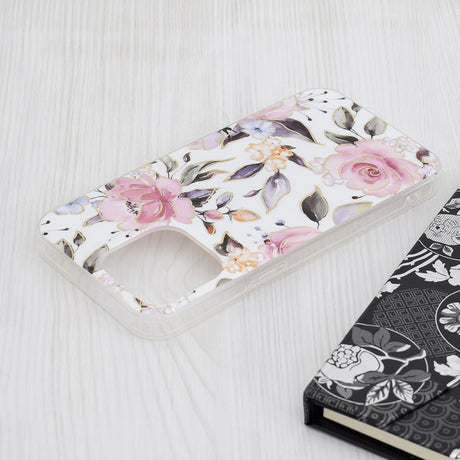 Husa de protectie Techsuit Marble Series compatibil cu iPhone 15 Pro Max, Chloe White