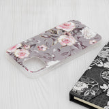 Husa de protectie Techsuit Marble Series compatibil cu iPhone 15 Plus, Bloom of Ruth Gray