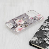 Husa de protectie Techsuit Marble Series compatibil cu iPhone 15 Pro, Bloom of Ruth Gray