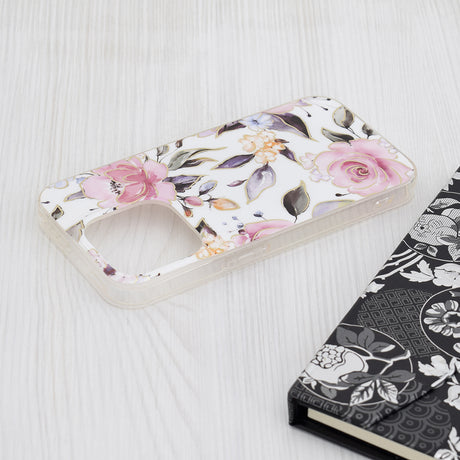 Husa de protectie Techsuit Marble Series compatibil cu iPhone 15 Pro, Chloe White