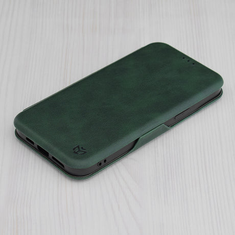 Husa de protectie Techsuit Safe Wallet Plus compatibil cu iPhone 15 Pro, Verde