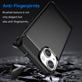 Husa de protectie Techsuit Carbon Silicone compatibil cu iPhone 15 Plus, Negru