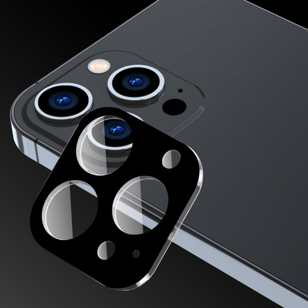 Folie de protectie Techsuit Full Camera Glass compatibil cu iPhone 15 Pro / iPhone 15 Pro Max, Negru