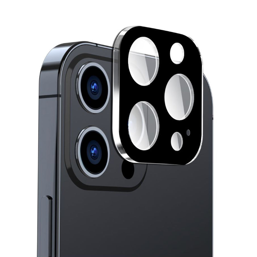Folie de protectie Techsuit Full Camera Glass compatibil cu iPhone 15 Pro / iPhone 15 Pro Max, Negru