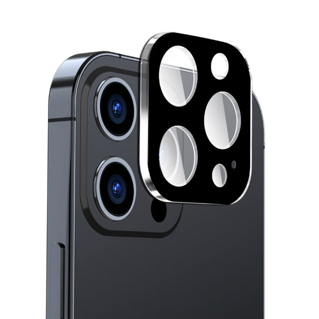 Folie de protectie Techsuit Full Camera Glass compatibil cu iPhone 15 Pro / iPhone 15 Pro Max, Negru