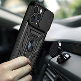 Husa de protectie Techsuit CamShield Series compatibil cu iPhone 15, Negru