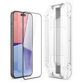 Folie de protectie Spigen Glas.tR EZ-FIT (AGL06908) compatibil cu iPhone 15, Negru