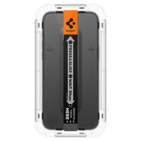 Folie de protectie Spigen Glas.tR EZ-FIT (AGL06908) compatibil cu iPhone 15, Negru