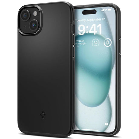 Husa de protectie Spigen Thin Fit (ACS06776) compatibil cu iPhone 15, Negru