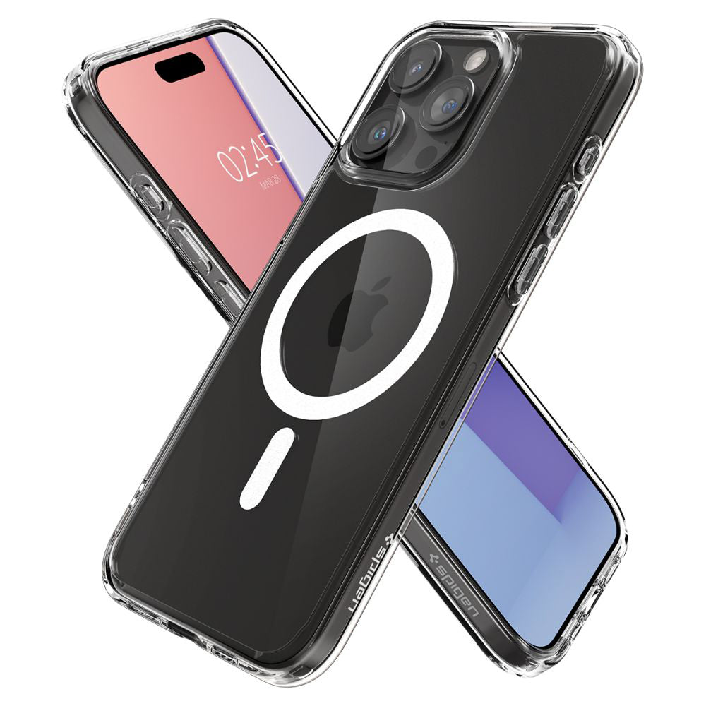 Husa de protectie Spigen Ultra Hybrid MagSafe (ACS06715) compatibil cu iPhone 15 Pro, Alb