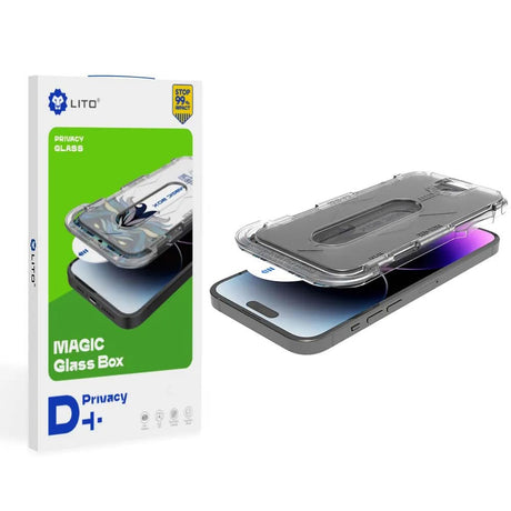 Folie de protectie Lito Magic Glass Box D+ Tools compatibil cu iPhone 15 Pro, Privacy