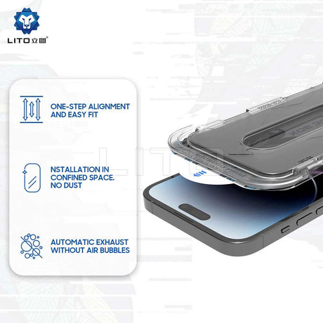 Folie de protectie Lito Magic Glass Box D+ Tools compatibil cu iPhone 15, Privacy