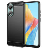 Husa de protectie Techsuit Carbon Silicone compatibil cu Oppo A78 4G, Negru
